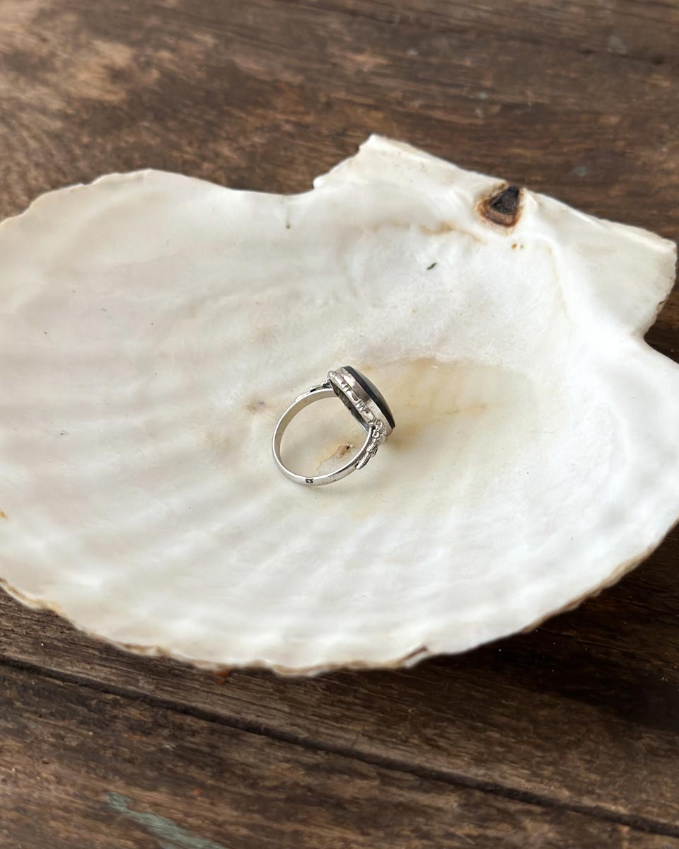 Sterling Silver Agate Ring