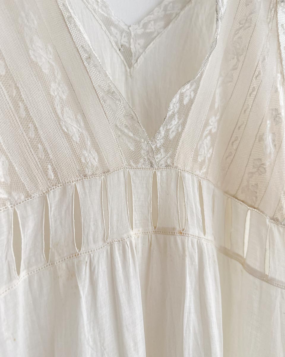 Edwardian sleeveless nightgown
