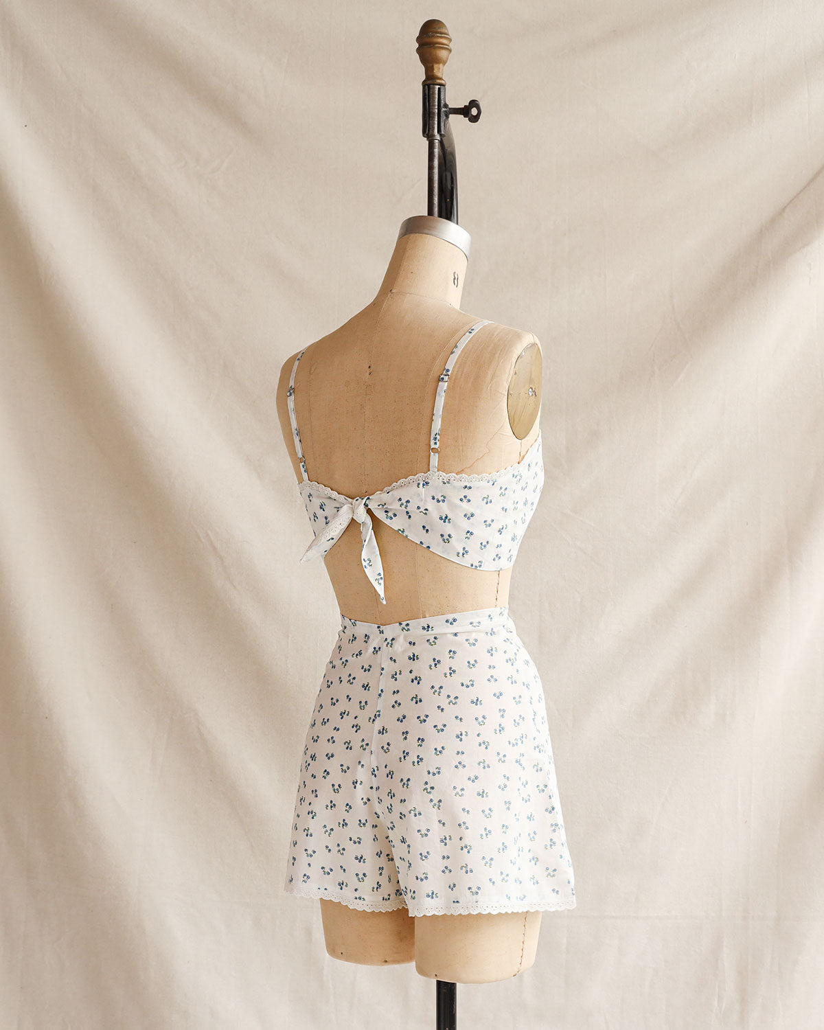 1940s Inspired Cotton Floral Tap Shorts - JANE - Romantic Sustainable Clothing - Atèlette