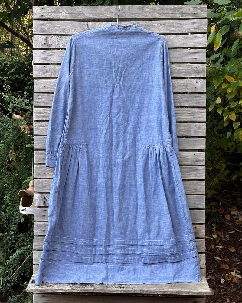 Vintage 1920s Chambray Work Dress