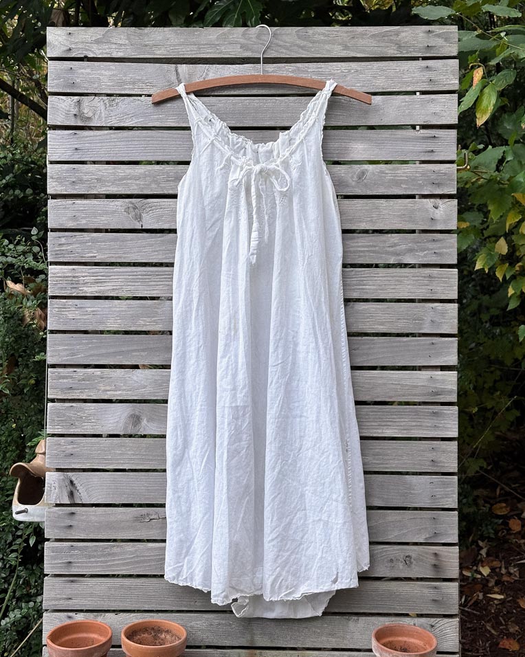 Antique 1920s Cotton Chemise Step-In