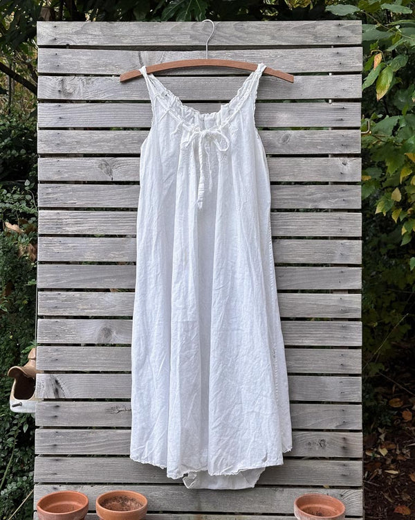 Antique 1920s Cotton Chemise Step-In