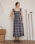 Carlota Dress in Colchester Plaid cotton with pintuck bodice and ruffle hem