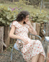 Atelette--Consciously remaking vintage heirlooms one at a time-- Appalonia Dress, vintage 1940s inspired dress made with an 18th century reproduction floral print