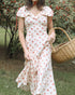 Atelette--Consciously remaking vintage heirlooms one at a time-- Appalonia Dress, vintage 1940s inspired dress made with an 18th century reproduction floral print