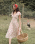 Atelette--Consciously remaking vintage heirlooms one at a time-- Appalonia Dress, vintage 1940s inspired dress made with an 18th century reproduction floral print