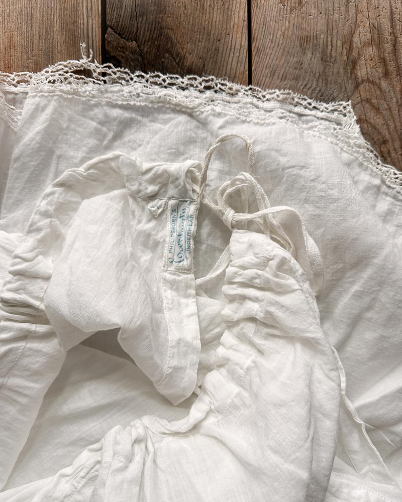Antique Cotton Embroidered Bloomers