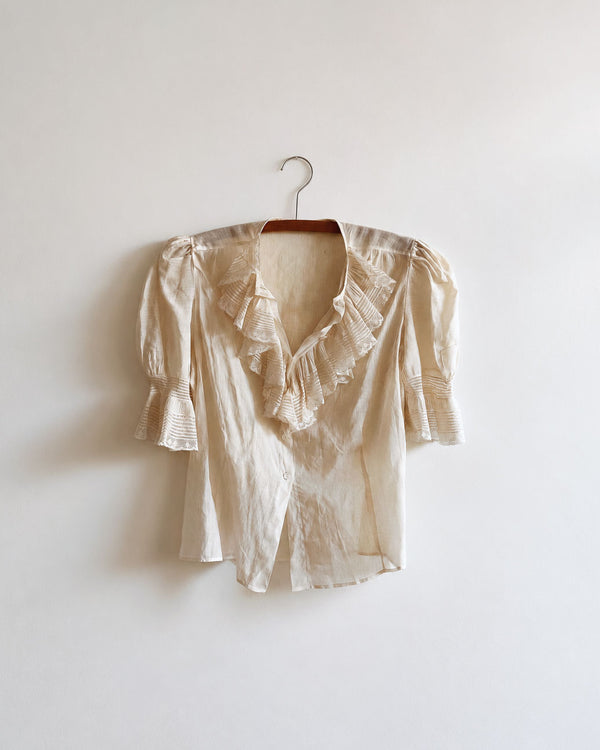 Vintage 1930s Ruffle Blouse