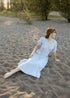 ATÈLETTE - Blue striped cotton gauze midi wrap dress - PEMBERLEY - Consciously Crafted Clothing