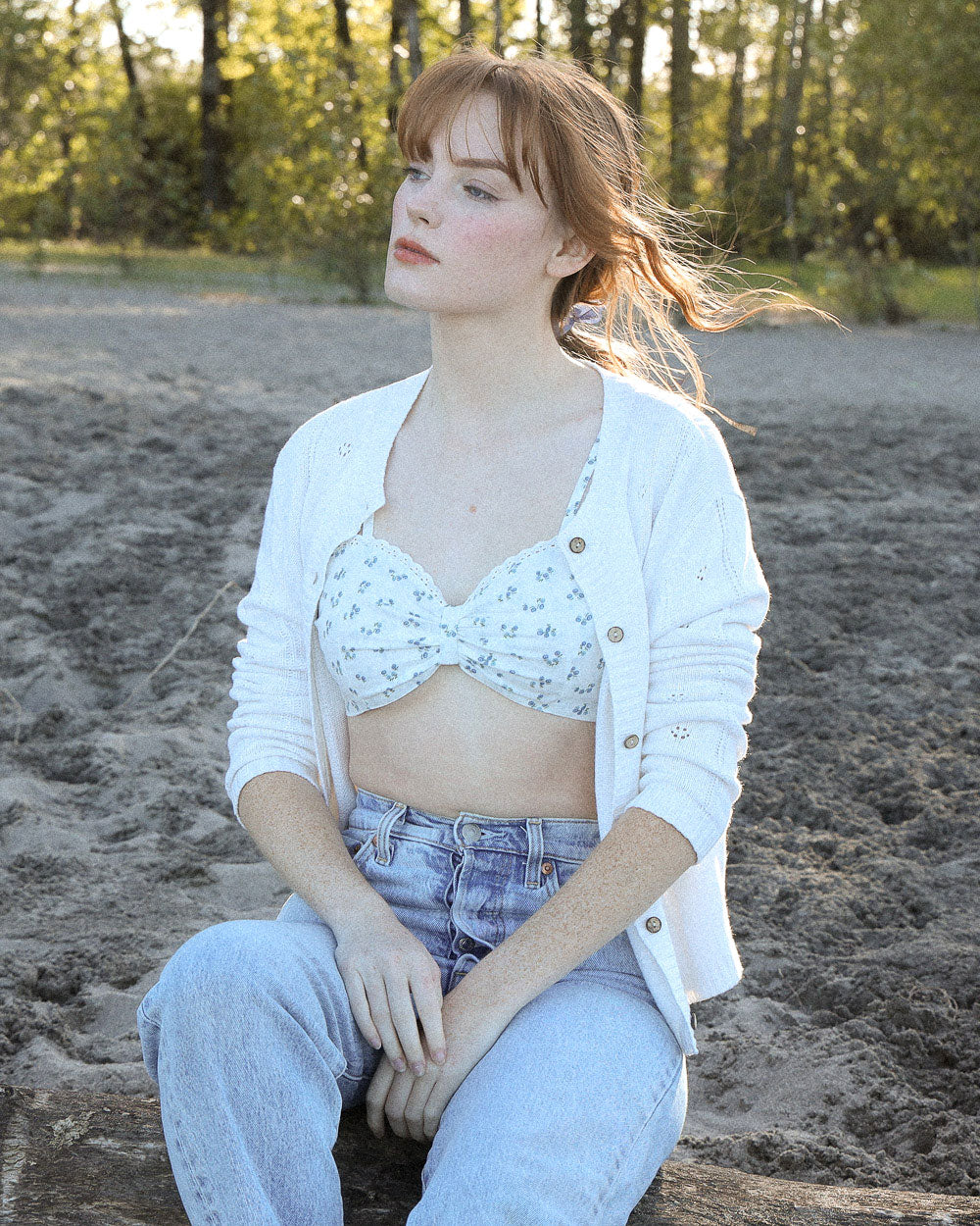 ATÈLETTE - Soft White Bamboo Cotton Pointelle Cardigan - SORELLE - Romantic Slow Fashion Label