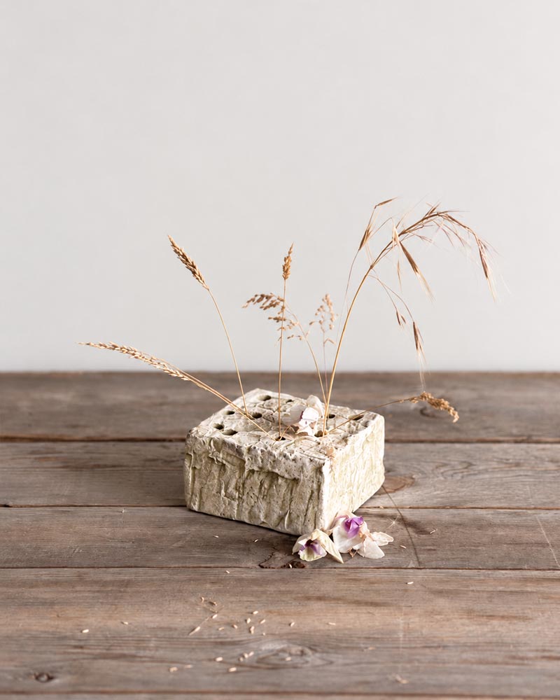 Ceramic Block Bud Vase