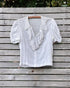 Vintage 1930s Embroidered Ruffle Blouse