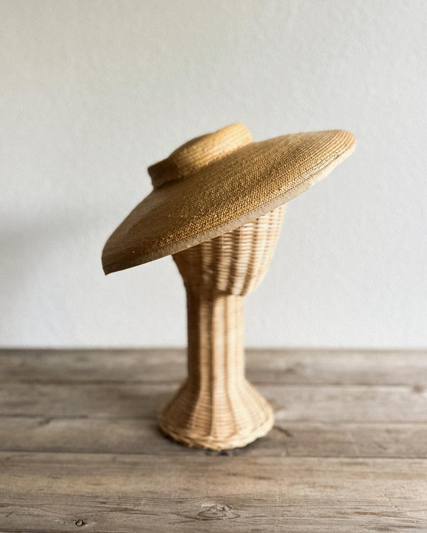 Vintage 1940s Tilt Straw Hat