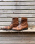 Vintage Two Toned Leather Lace-Up Boots