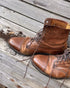 Vintage Two Toned Leather Lace-Up Boots