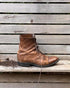 Vintage Two Toned Leather Lace-Up Boots