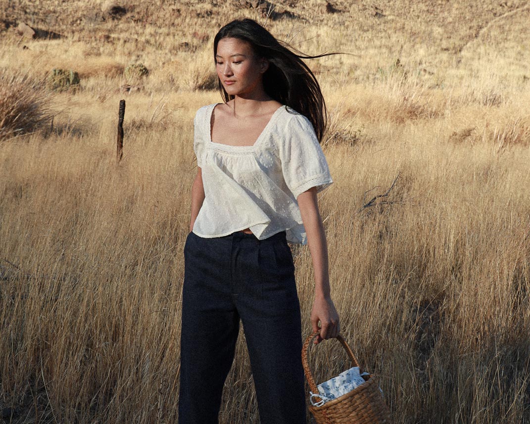 Romantic Slow Fashion Label - Bea Top - Cream Cotton 70s Inspired ...